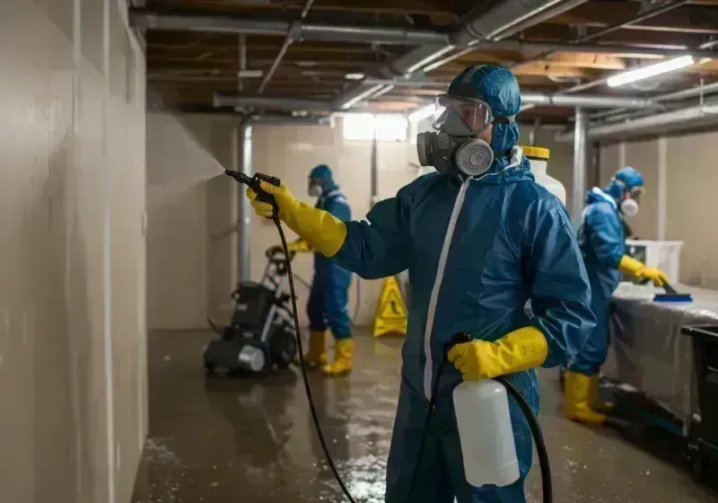 Basement Sanitization and Antimicrobial Treatment process in Winnetka, IL