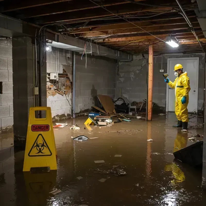 Flooded Basement Electrical Hazard in Winnetka, IL Property